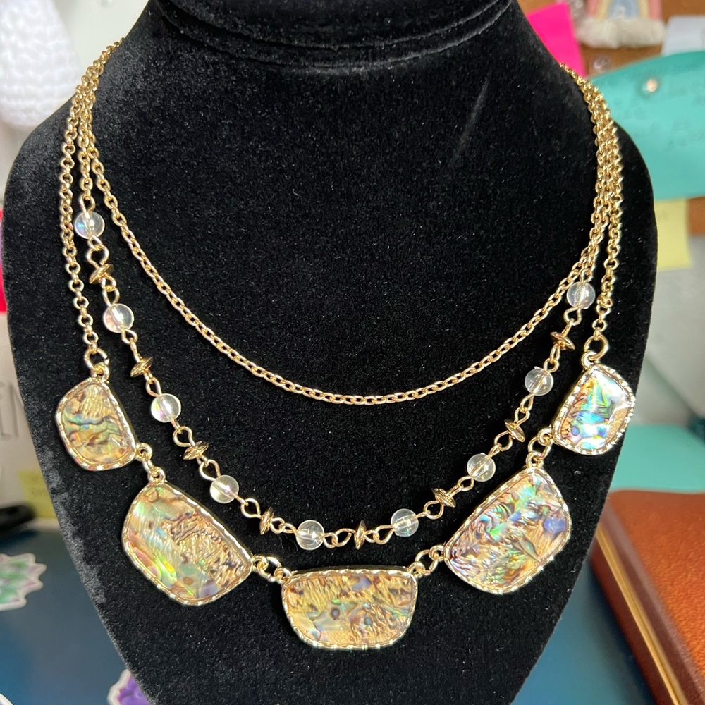 Beautiful Gold-Tone Triple strand Necklace